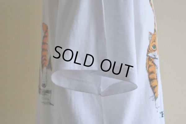 画像9: 1990s ネコ両面プリントTシャツ　 表記L 