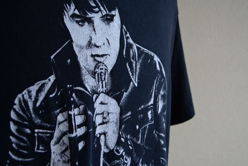 1980s ELVIS TAKING CARE OF BUSINESS Tシャツ 表記L - 古着屋HamburgCafe