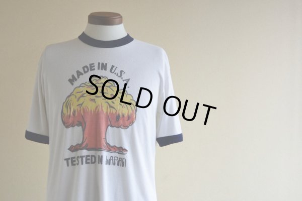 画像6: 1990s 原子爆弾 リンガーTシャツ　 両面プリント　 実寸L 