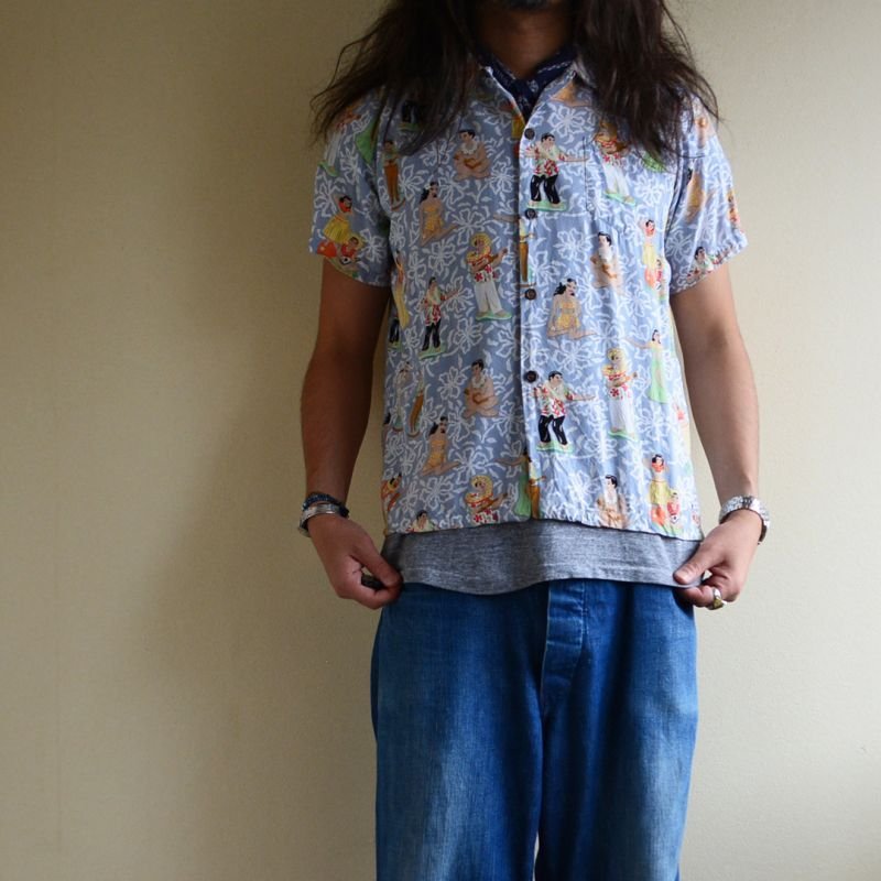 画像1: 1980s reyn spooner レーヨンアロハシャツ 実寸M