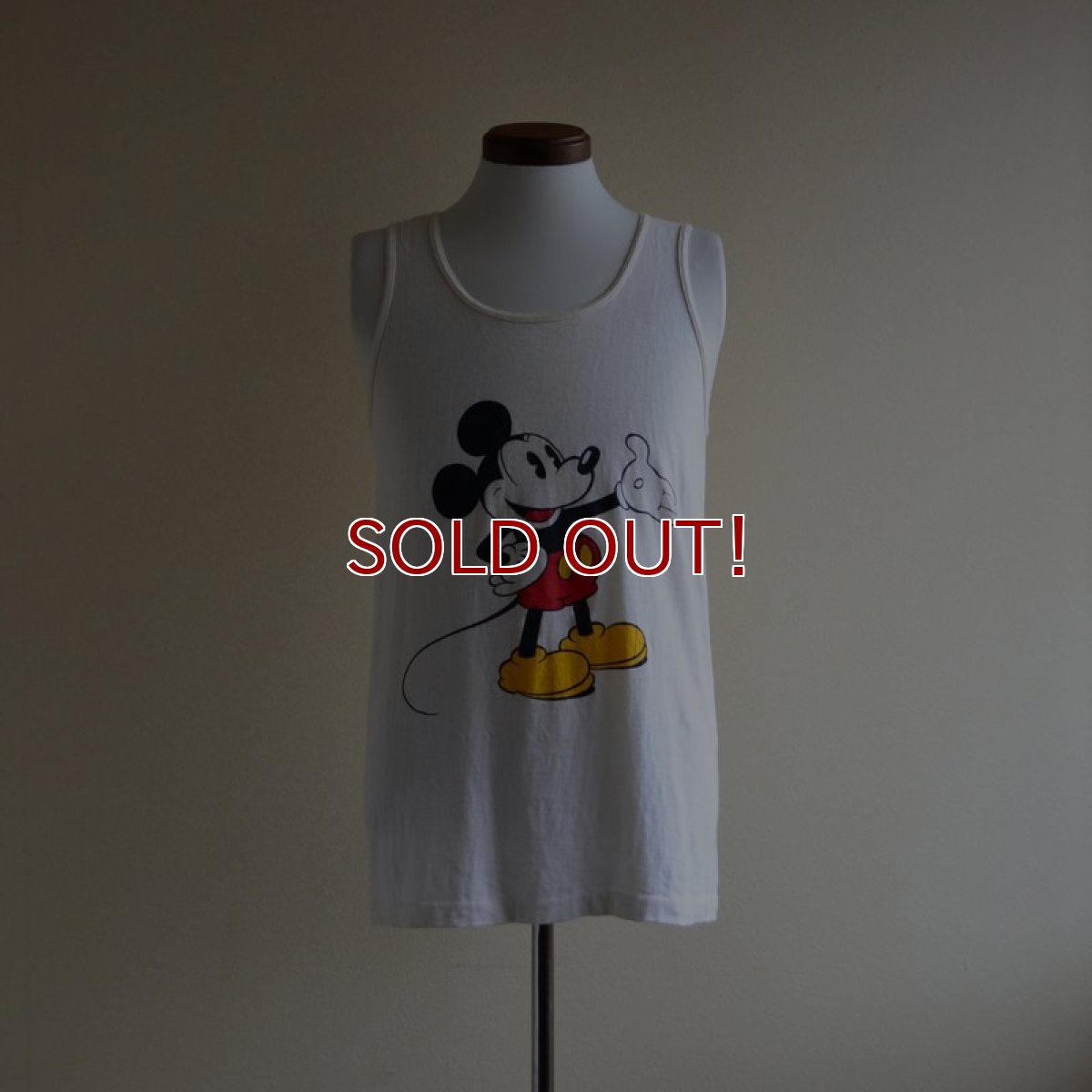 画像1: 1980s  MICKEY MOUSE タンクトップ　 表記M  (1)