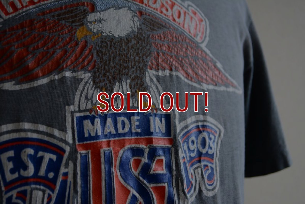 画像8: 1970s Harley-Davidson Tシャツ　 EAGLE ＆ No.1 LOGO　 表記M  (8)