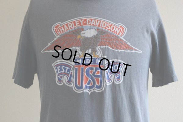 画像7: 1970s Harley-Davidson Tシャツ　 EAGLE ＆ No.1 LOGO　 表記M 