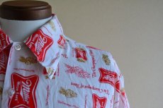 画像7: 1970s Miller Beer 総柄シャツ　 表記L  (7)