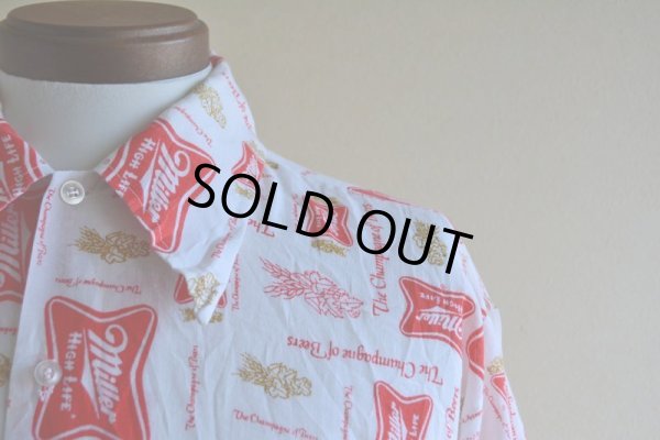 画像7: 1970s Miller Beer 総柄シャツ　 表記L 