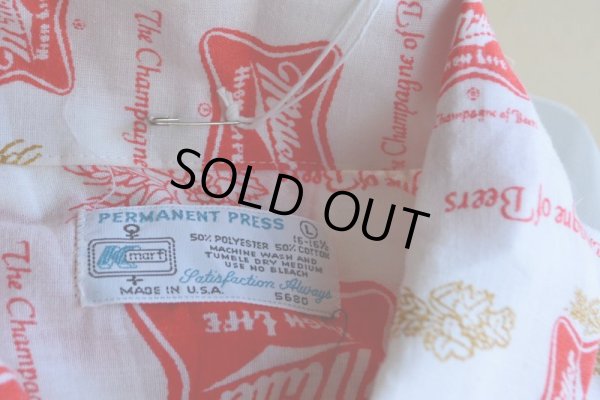 画像11: 1970s Miller Beer 総柄シャツ　 表記L 