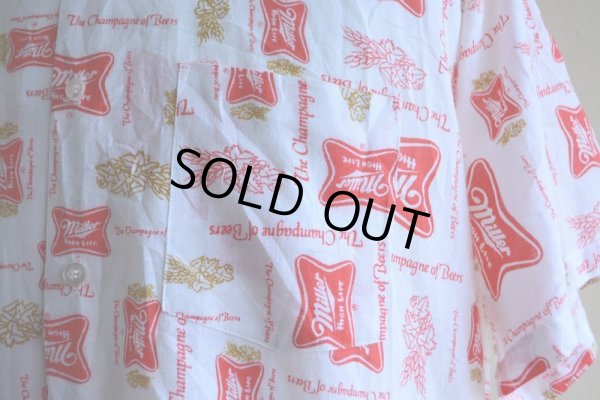 画像8: 1970s Miller Beer 総柄シャツ　 表記L 