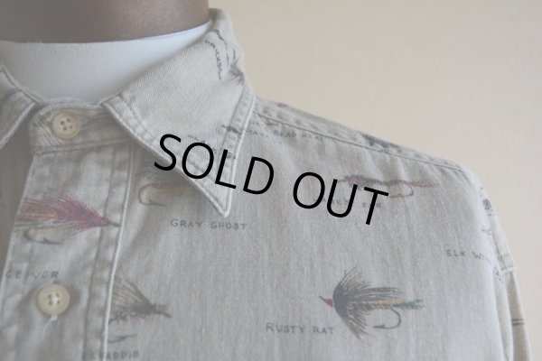 画像7: 1990s ORVIS フライ柄シャツ  表記M