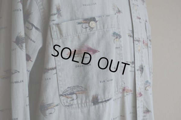 画像11: 1990s ORVIS フライ柄シャツ  表記M