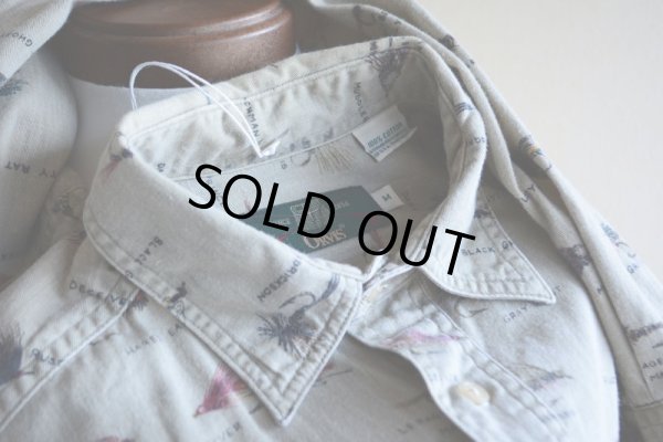 画像13: 1990s ORVIS フライ柄シャツ  表記M