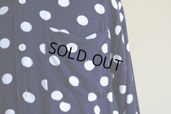 画像7: 1990s〜 ドット柄レーヨンシャツ　 実寸ML 