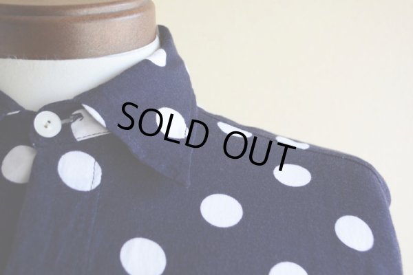 画像6: 1990s〜 ドット柄レーヨンシャツ　 実寸ML 