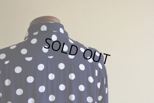 画像10: 1990s〜 ドット柄レーヨンシャツ　 実寸ML 