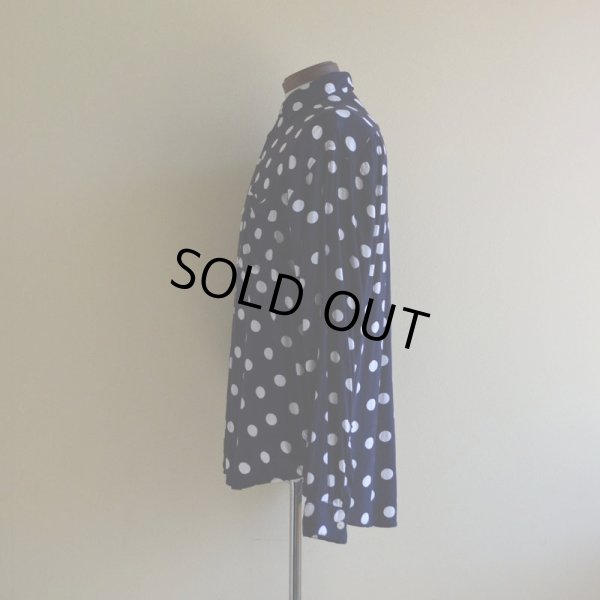 画像4: 1990s〜 ドット柄レーヨンシャツ　 実寸ML 