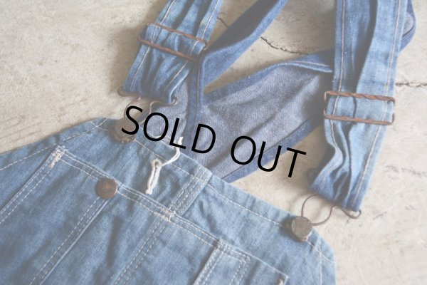 画像5: 1950s SANFORIZED デニムオーバーオール  実寸W37