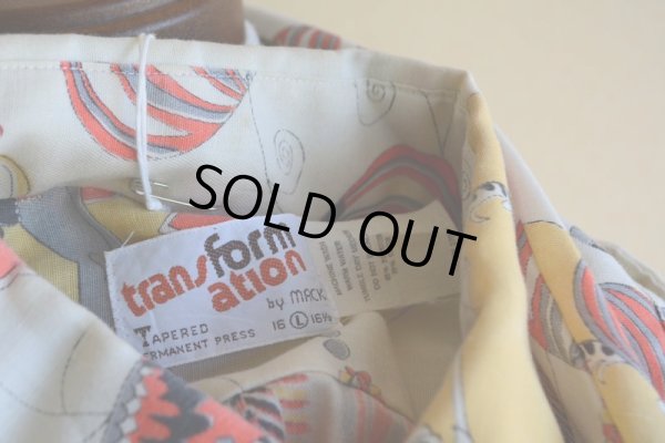 画像13: 1970s Transformation 総柄シャツ　 表記L 