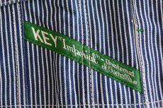 画像5: 1990s KEY Imperial ヒッコリーオーバーオール　 表記w38  (5)