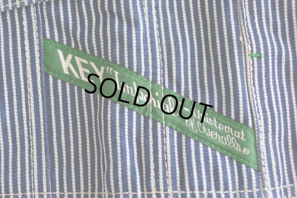 画像5: 1990s KEY Imperial ヒッコリーオーバーオール　 表記w38 