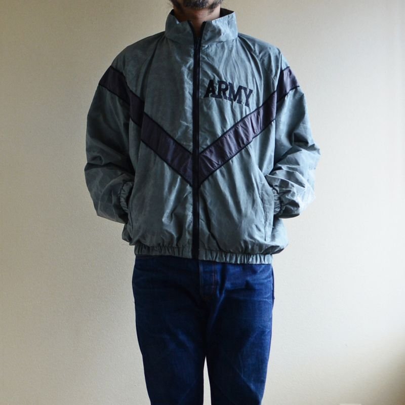 画像1: 2010s US.ARMY PFU ナイロントレーニングジャケット　 全面ACU迷彩リフレクト　 表記SMALL-REGULAR 