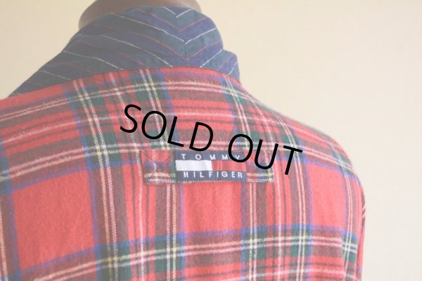 画像12: 1990s TOMMY HILFIGER フランネルガウン  クレイジーパターン  表記S/M