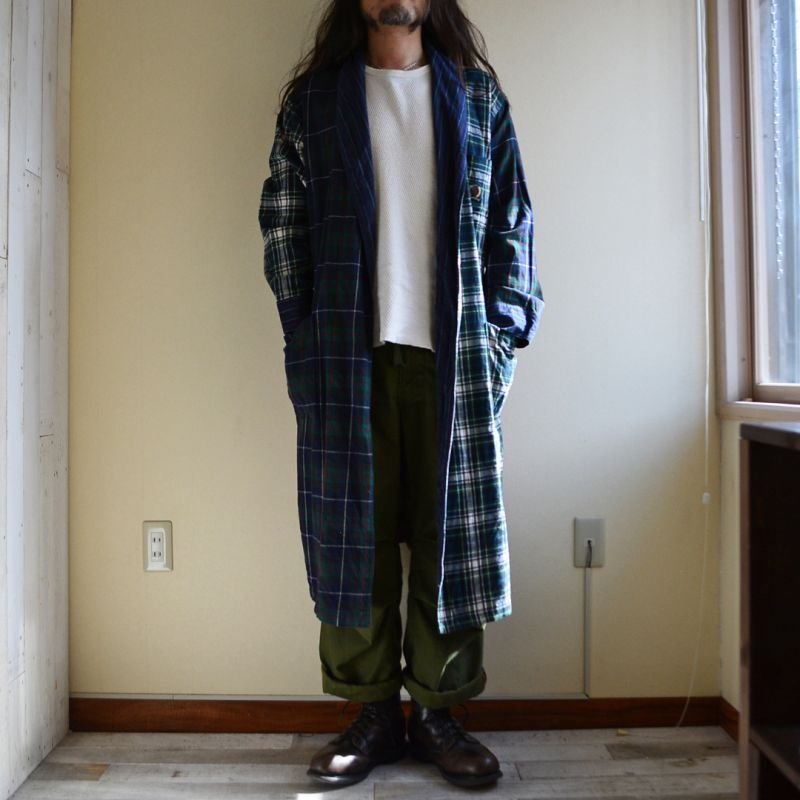 画像1: 1990s TOMMY HILFIGER フランネルガウン クレイジーパターン 表記S/M