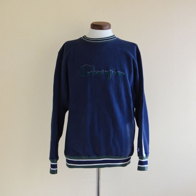 1990s Champion リバースウィーブスウェット ボーダーリブ 表記L
