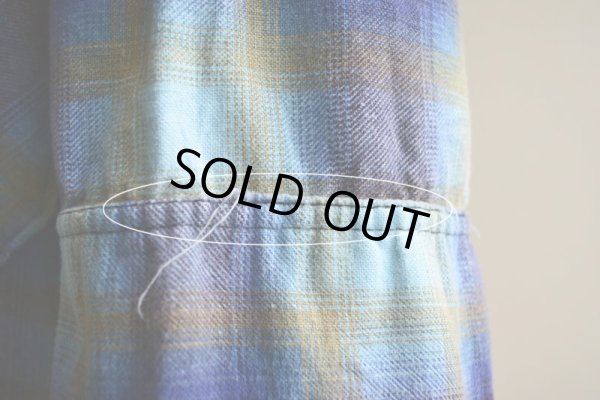 画像11: 1960s プリントネルガウン　 オンブレーチェック　 表記XL 