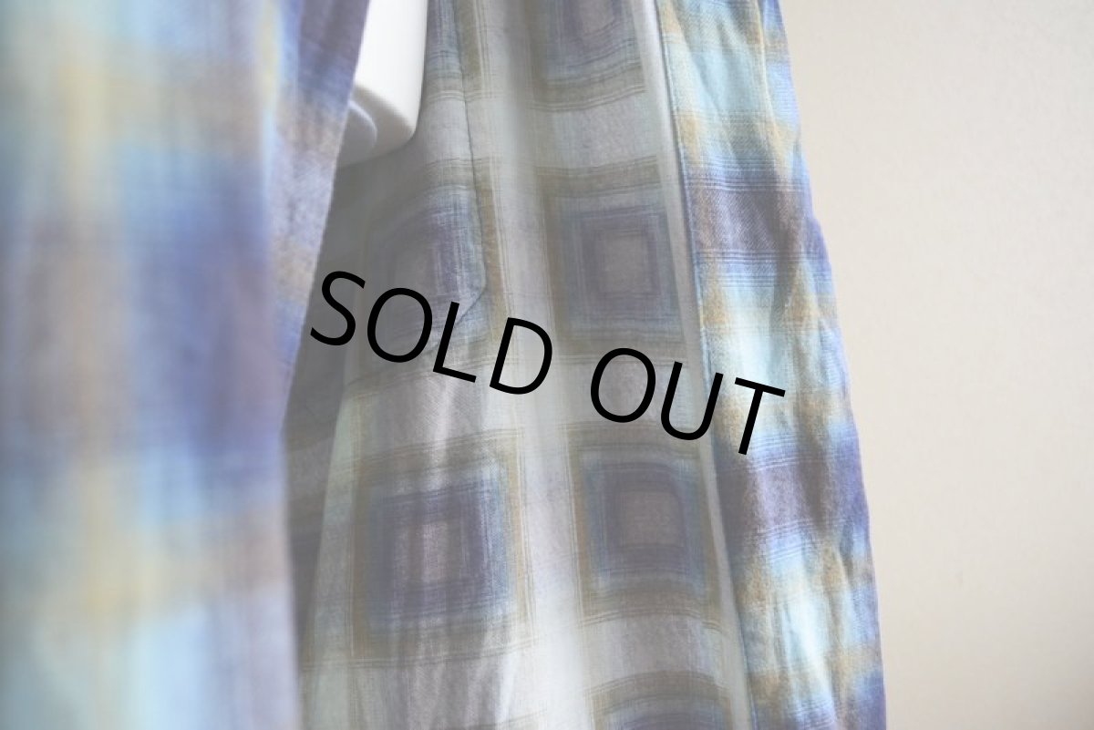 画像10: 1960s プリントネルガウン　 オンブレーチェック　 表記XL  (10)