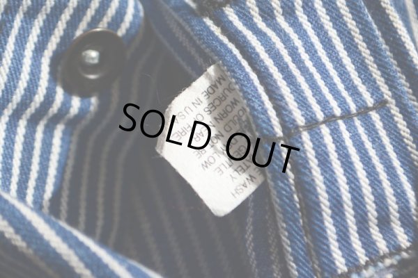 画像13: 1980s POINTER BRAND ヒッコリーオーバーオール　 ローバックスタイル　 実寸w38 