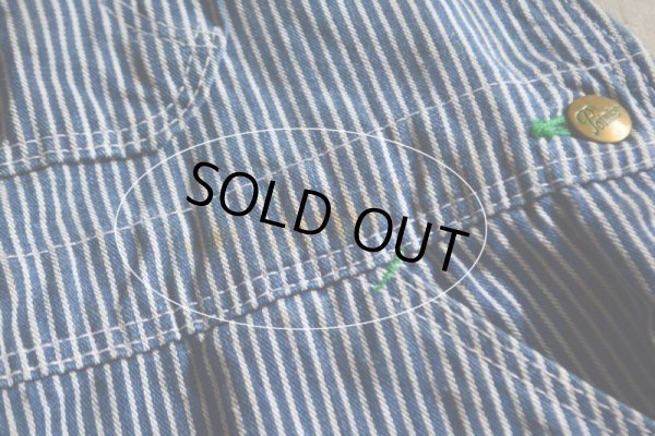 画像15: 1980s POINTER BRAND ヒッコリーオーバーオール　 ローバックスタイル　 実寸w38 