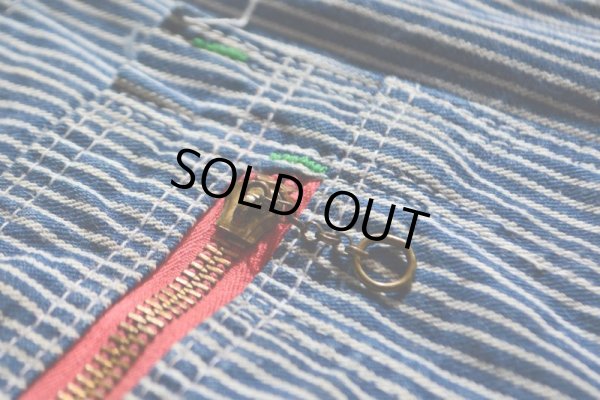 画像9: 1980s POINTER BRAND ヒッコリーオーバーオール　 ローバックスタイル　 実寸w38 