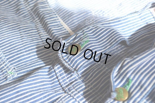 画像7: 1980s POINTER BRAND ヒッコリーオーバーオール　 ローバックスタイル　 実寸w38 