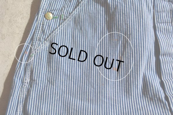 画像16: 1980s POINTER BRAND ヒッコリーオーバーオール　 ローバックスタイル　 実寸w38 