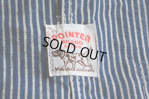 画像8: 1980s POINTER BRAND ヒッコリーオーバーオール　 ローバックスタイル　 実寸w38 