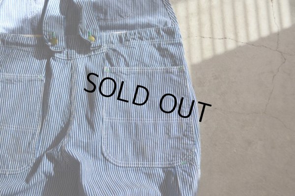 画像10: 1980s POINTER BRAND ヒッコリーオーバーオール　 ローバックスタイル　 実寸w38 