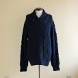 画像1: SHADES OF ARAN ショールカラーフィッシャーマンセーター　<br>MADE IN IRELAND　<br>表記L<br> (1)