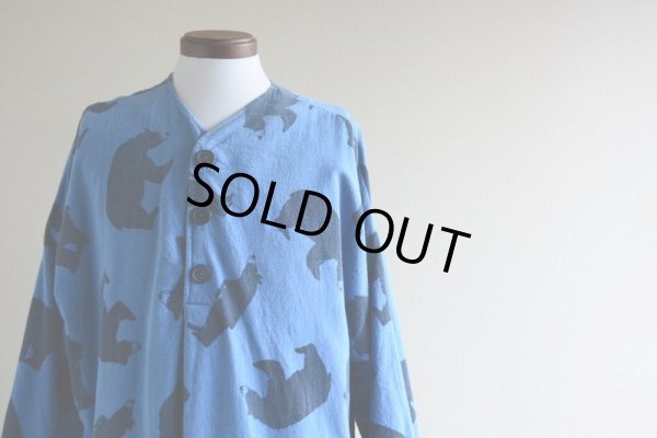 画像5: 1990s MICHIGAN RAG クマ総柄フランネルプルオーバーシャツ　 表記L/XL 