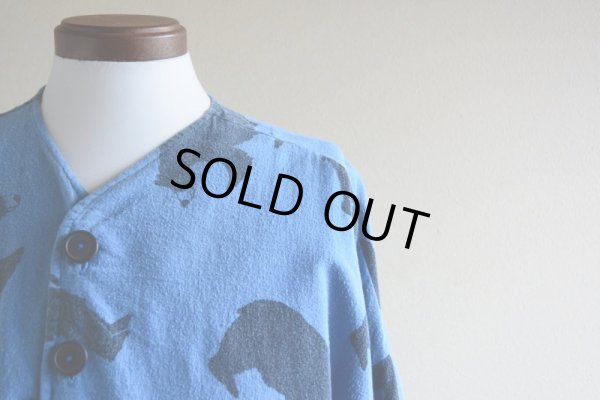 画像6: 1990s MICHIGAN RAG クマ総柄フランネルプルオーバーシャツ　 表記L/XL 