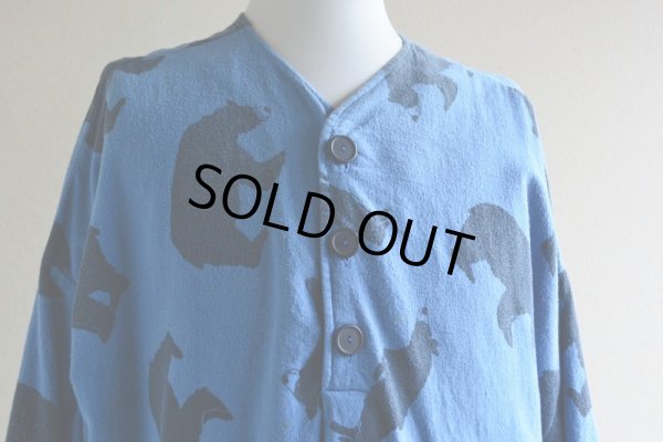 画像7: 1990s MICHIGAN RAG クマ総柄フランネルプルオーバーシャツ　 表記L/XL 