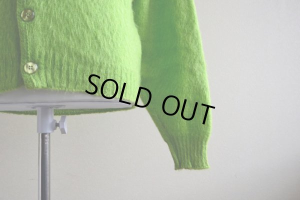 画像9: 1960s-70s ARENA モヘアカーディガン　 ライムグリーン　 表記M 