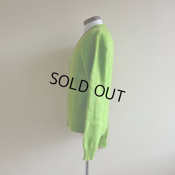 画像4: 1960s-70s ARENA モヘアカーディガン　 ライムグリーン　 表記M 