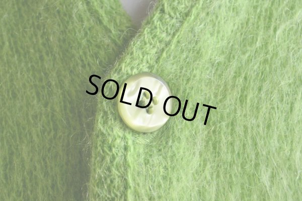 画像8: 1960s-70s ARENA モヘアカーディガン　 ライムグリーン　 表記M 