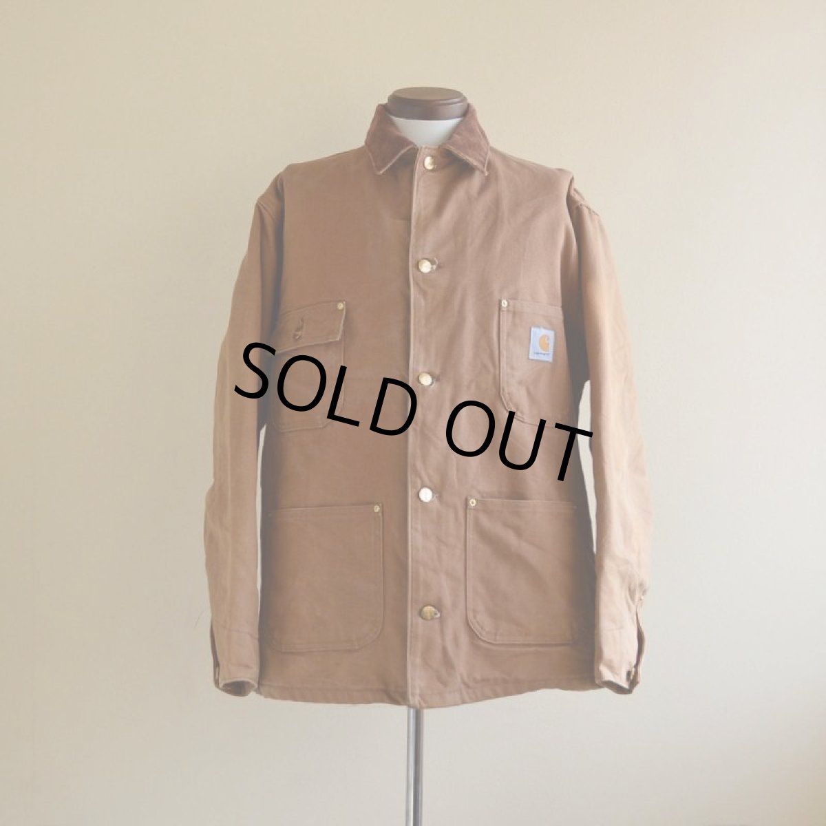 画像1: 1990s Carharttブラウンダックカバーオール　 裏ブランケット付き　 実寸L  (1)