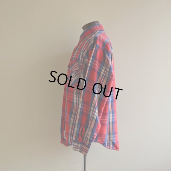 画像4: 1980s FIVE BROTHER ヘビーネルシャツ  表記L