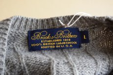 画像14: 1990s BrooksBrothers ウールセーター　 100% BRITISH LAMBSWOOL　 表記L  (14)