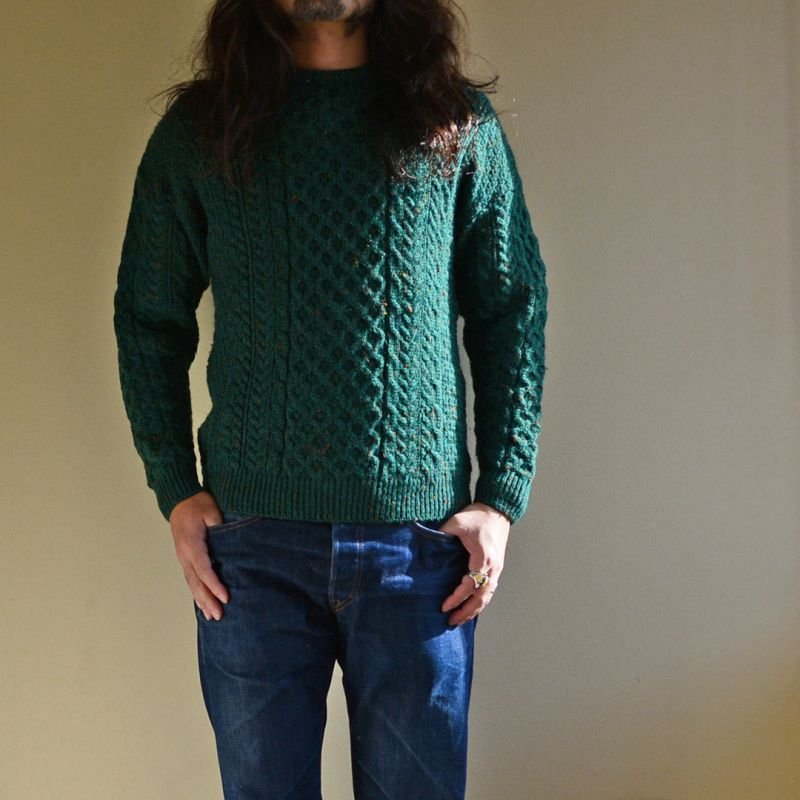 画像1: Carraig Donn フィッシャーマンセーター MADE IN IRELAND 表記M