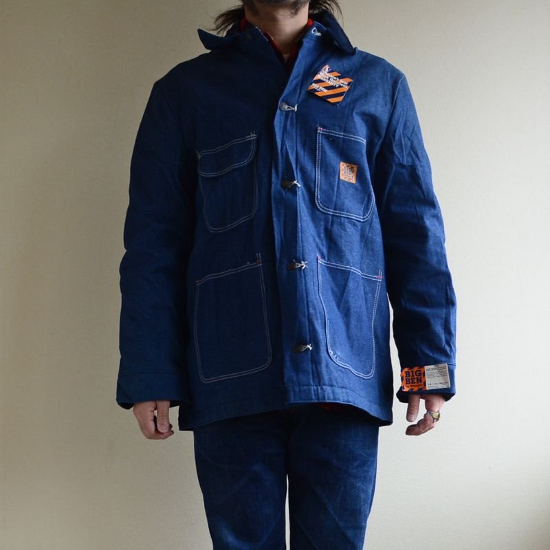 画像1: 1980s BIGBEN 裏ブランケット付デニムカバーオール DEAD STOCK 表記40