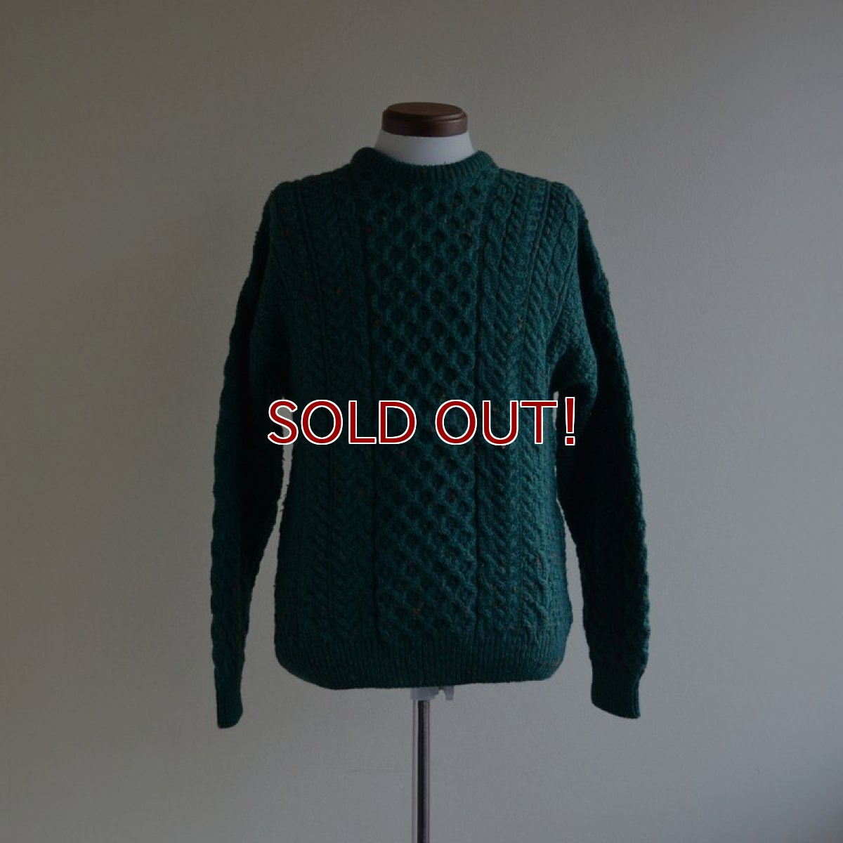 画像1: Carraig Donn フィッシャーマンセーター　 MADE IN IRELAND　 表記M  (1)