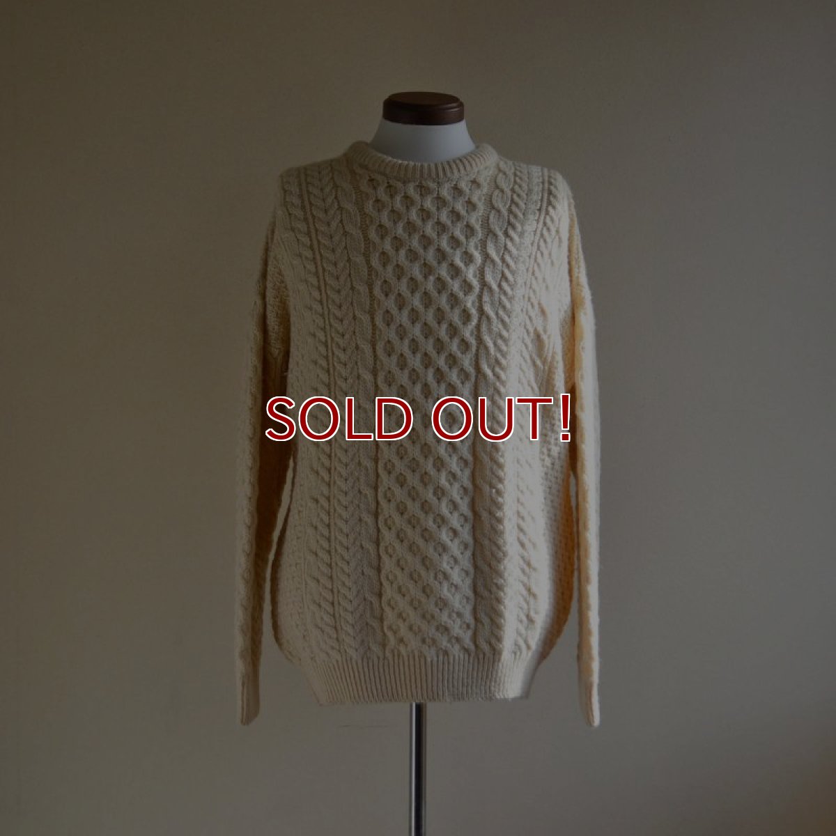 画像1: Carraig Donn フィッシャーマンセーター　 MADE IN IRELAND　 表記L  (1)