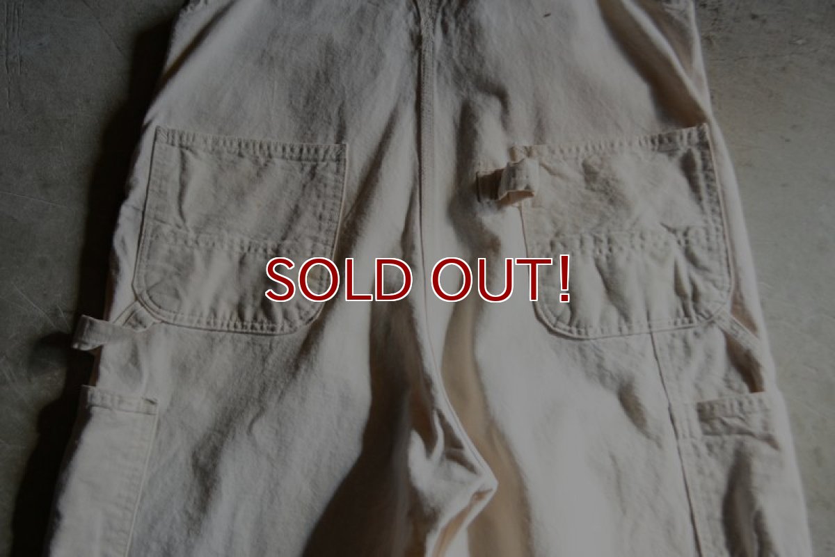 画像11: 1990s Carhartt 生成りオーバーオール　 MADE IN USA　 表記w38  (11)